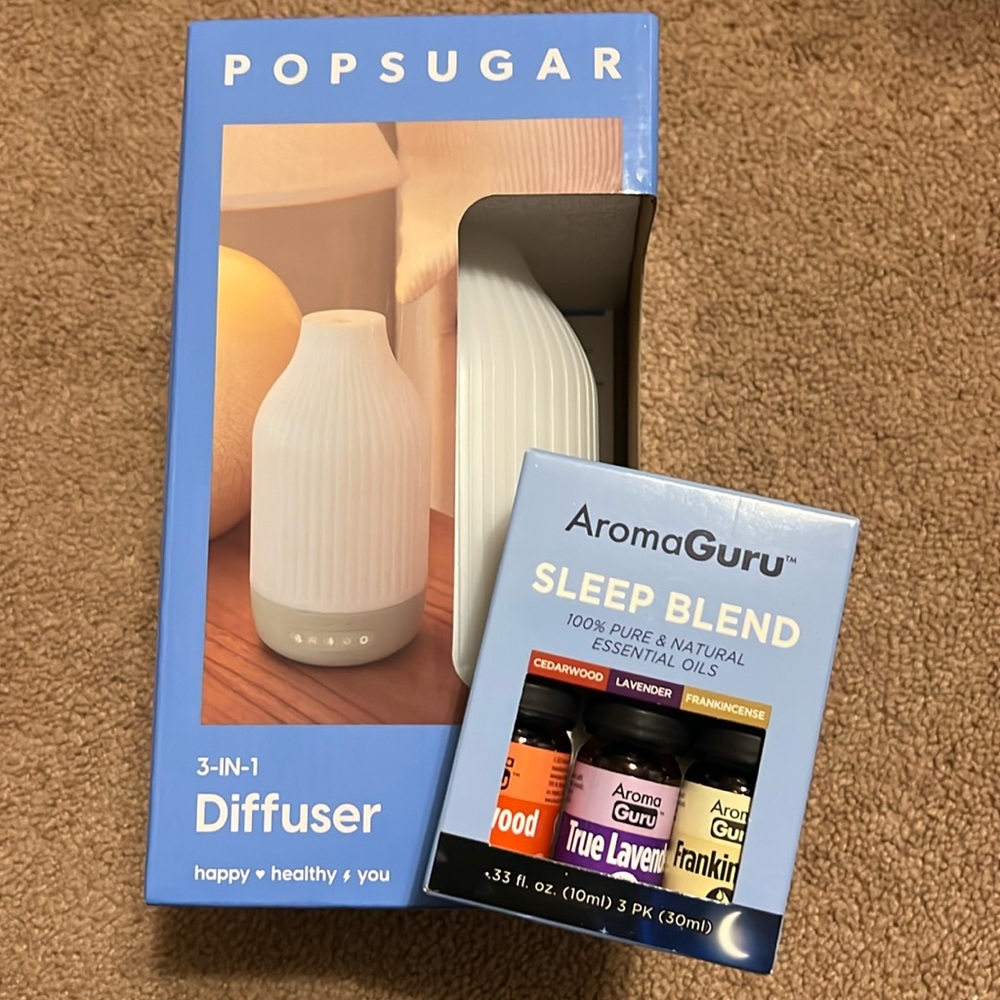 3-in-1 Diffuser and sleep essential oil set